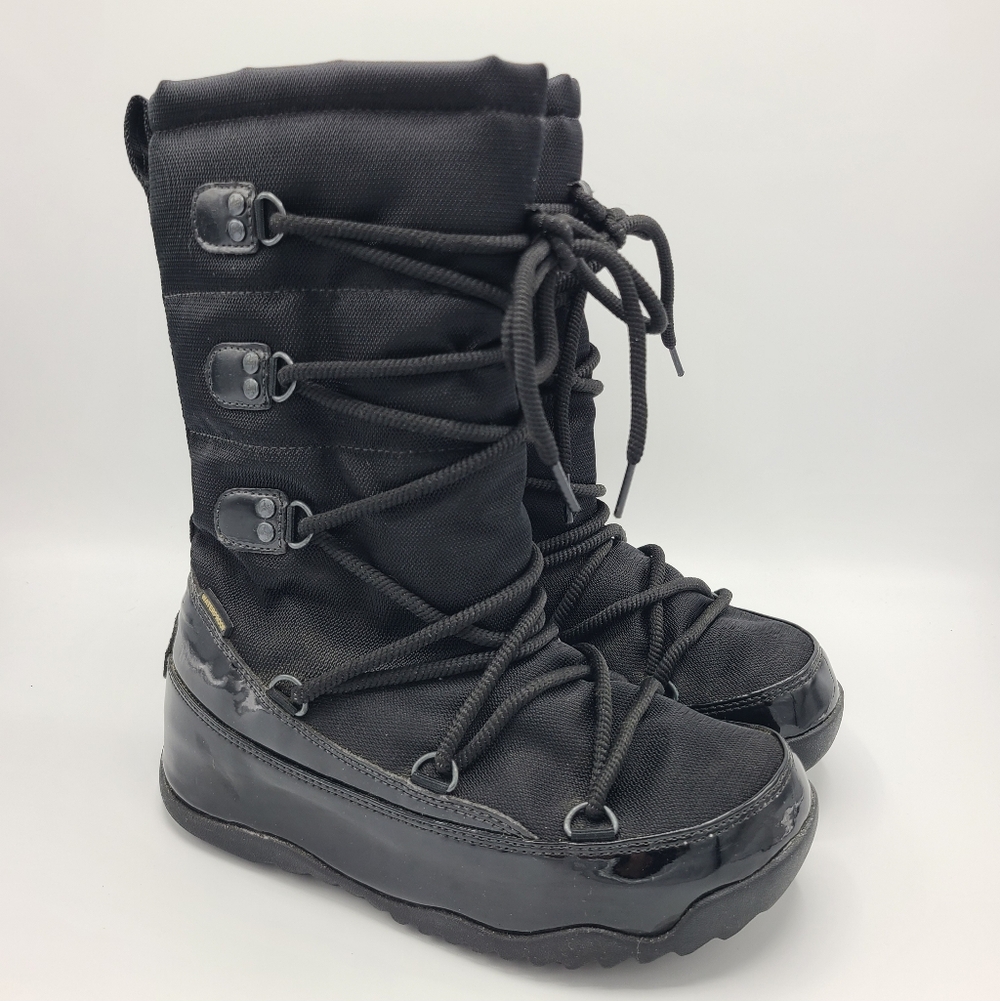 FitFlop Blitz Boot Snow Boot Black Patent Leather Snugtech Waterproof 6